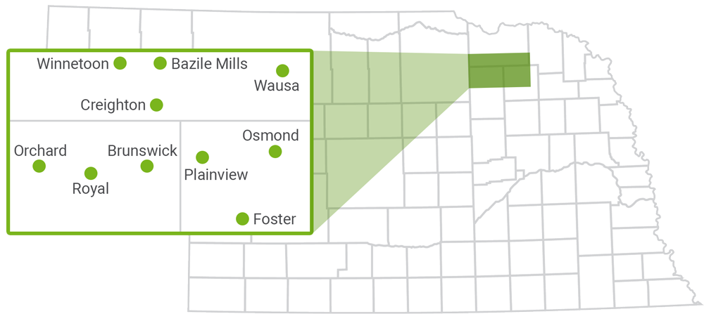 BGMA Counties in Nebraska